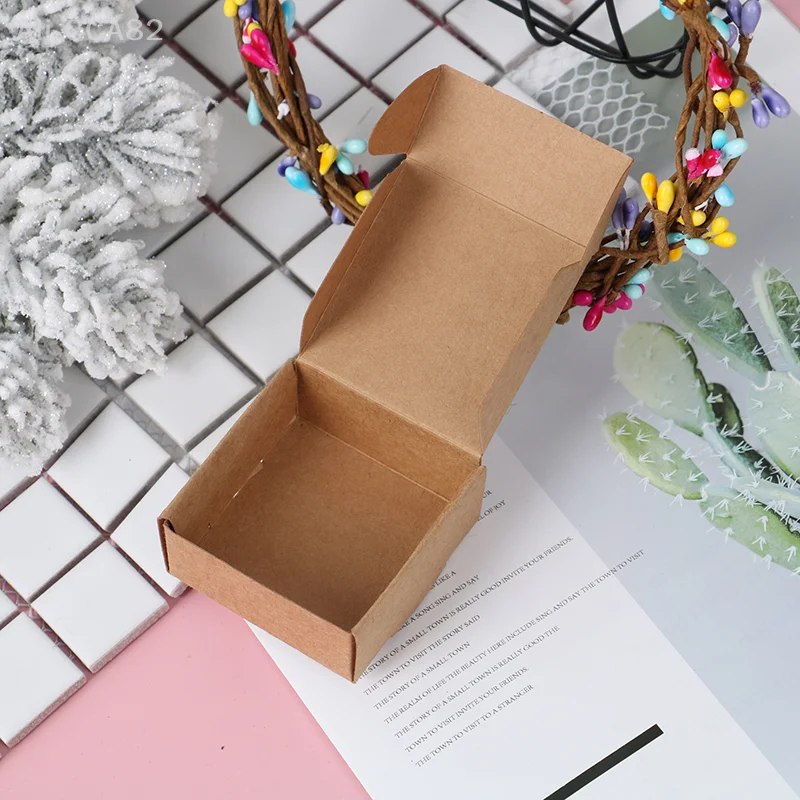 Coffrets cadeaux d'avion en papier Kraft marron, 10 pièces, boîte d'emballage de savon vierge fait à la main