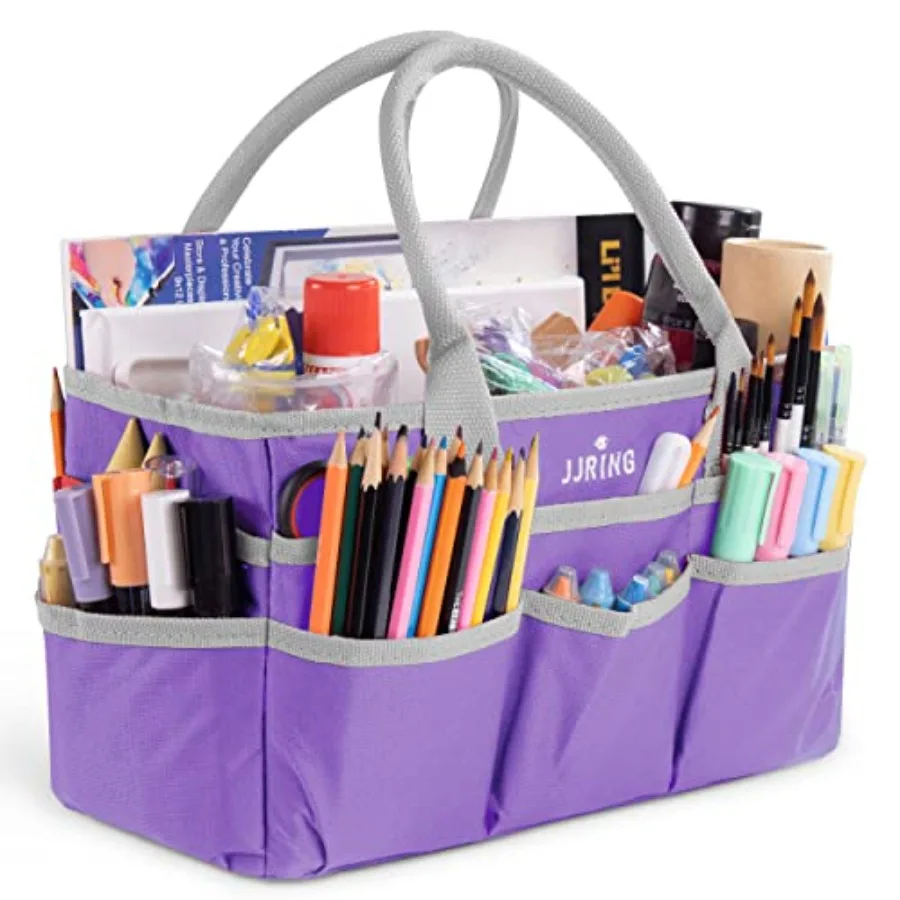 Bolsa de Transporte para Manualidades y Arte - Bolsa Organizadora de Costura de Tela de Nailon 600D con Bolsillos - para Manualidades, Scrapbooking, Material Médico y de Oficina