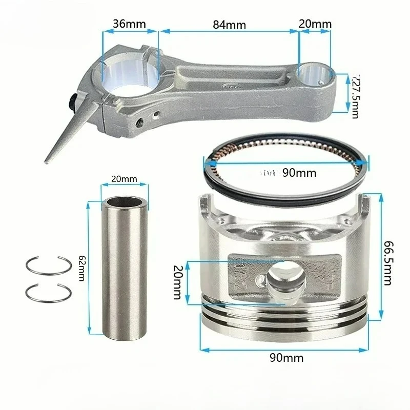 Комплект поршней двигателя и шатун для генераторного насоса kolben 152F 154F 168F 170F 173F 177F 188F 190F 192F 182F Шатун Комплект поршней двигателя и шатун для генераторного насоса kolben 152F 154F 168F 170F 173F 177F 188F 190F 192F 182F Шатун