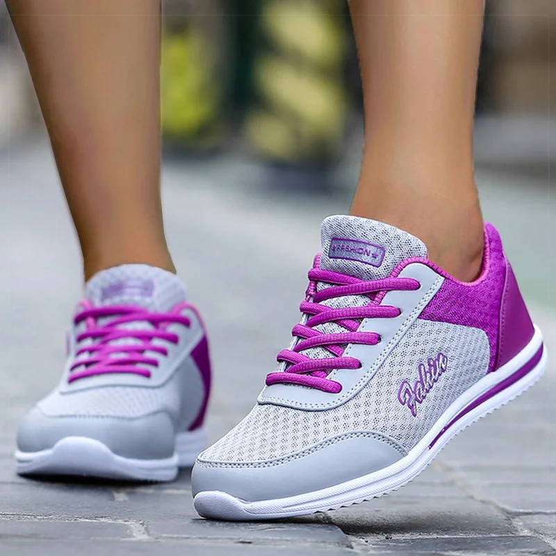 Zapatillas deportivas ligeras para mujer, zapatos informales de tenis, calzado atlético, 2024