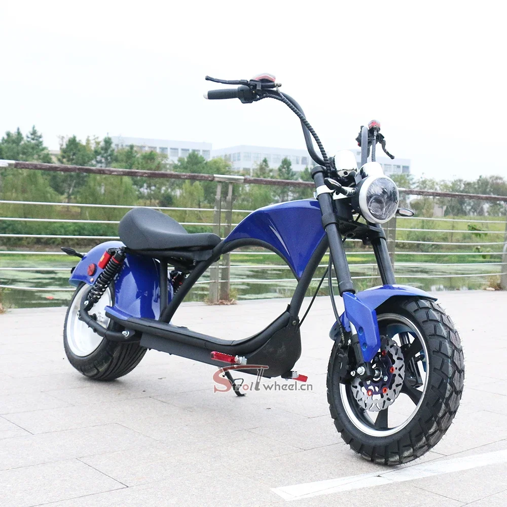 CE China Warehouse Big Wheel Adult Electric Motorcycle  Citycoco 2000w Electric Scooters Powerful Adult