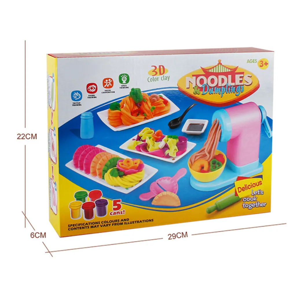 1Set Plasticine Pasta Machine Multifunctional Color Mud Noodle Maker Creative Modeling Moulds Early Learning Daycare Use