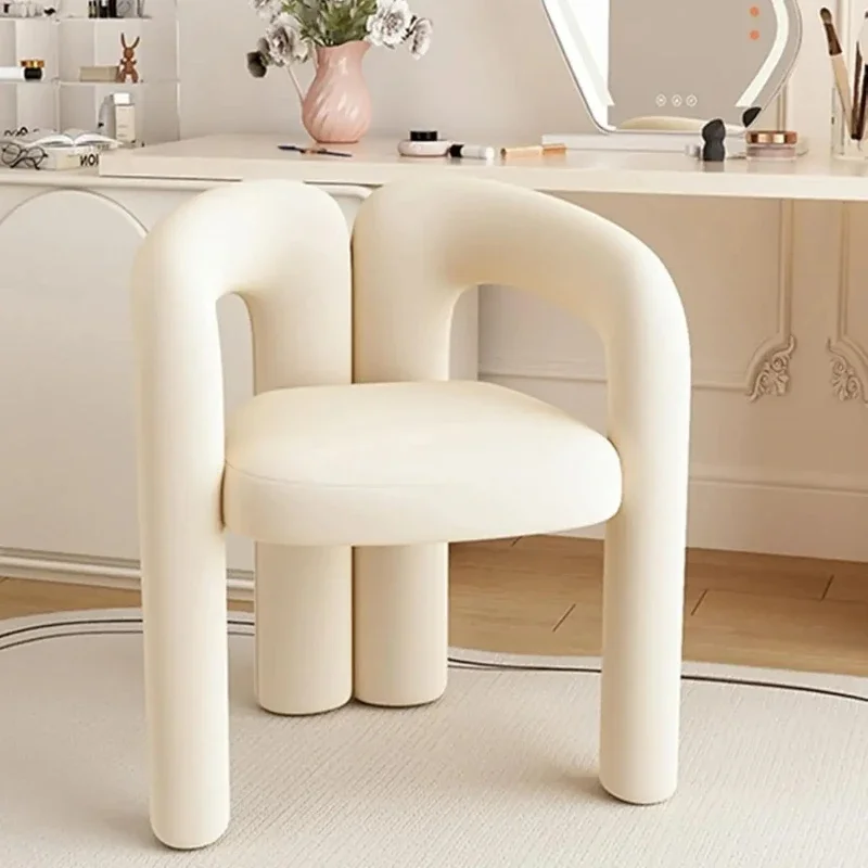 

Formwell Modern makeup chair velvet fabric with metal frame cute stylish dining chair for dining kitchen living room bedroom