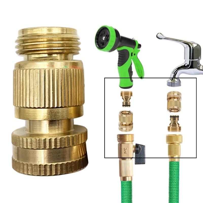 

Garden Hose Accessories 3/4inch Female Quick Connector Pressure Washer Connector Water Hose End Brass Connector Fitting