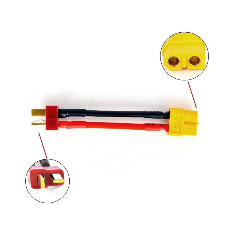 1-5 шт. XT90 «папа» на XT60 «мама» на T «папа» Кабель-адаптер для аккумулятора RC Батарея 12awg 50 мм Зарядный кабель Адаптер Разъем