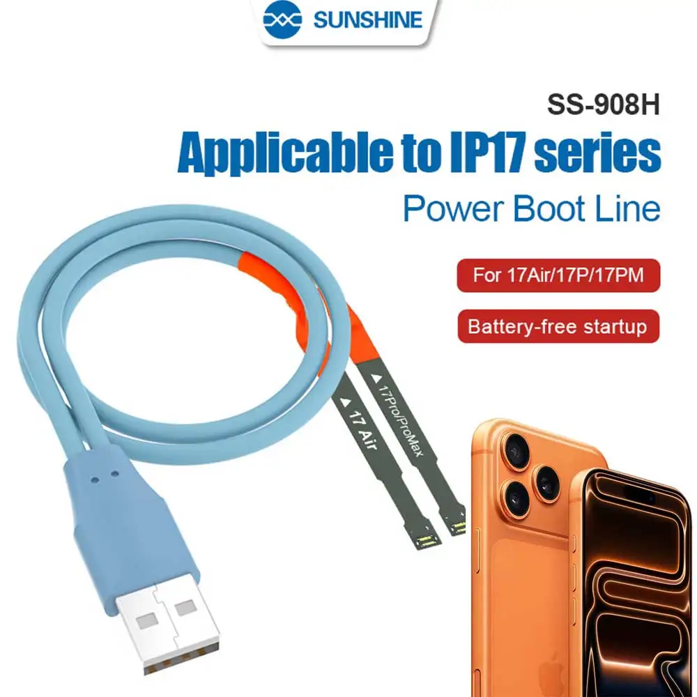 

SUNSHINE IBoot SS-908H IP17 Series Battery Test Start Line Suitable for 17Air/17P/17PM Repair Power Start Extension Cord Tool