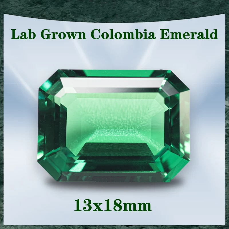 

Top Lab Grown Colombia Emerald Stones 13x18mm Selectable AGL Certificate Hydrothermal Emeralds for Diy Jewelry Making Materials