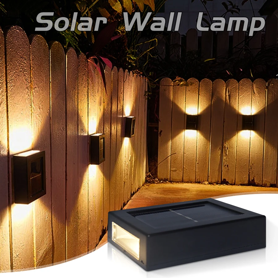 

Outdoor Solar Wall Lamp LED Solar Garden Light Waterproof Up And Down Glow Wall Light For Balcony yard Street Landscape Decor