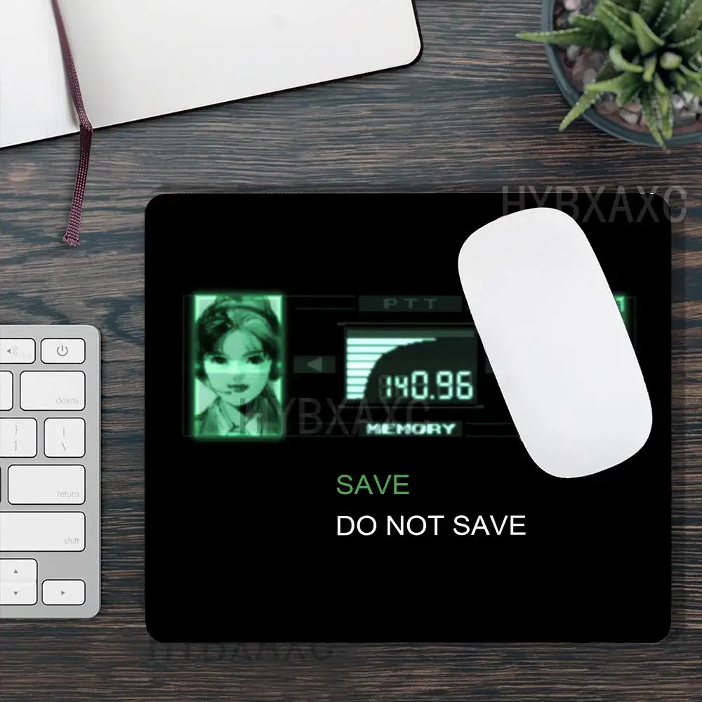 HYBXAXC Metal Gear Solid Codec Mouse Pad Custom Anti-Slip Rubber Base Gamer Accessories Video Game Lover Office Computer PC Mat