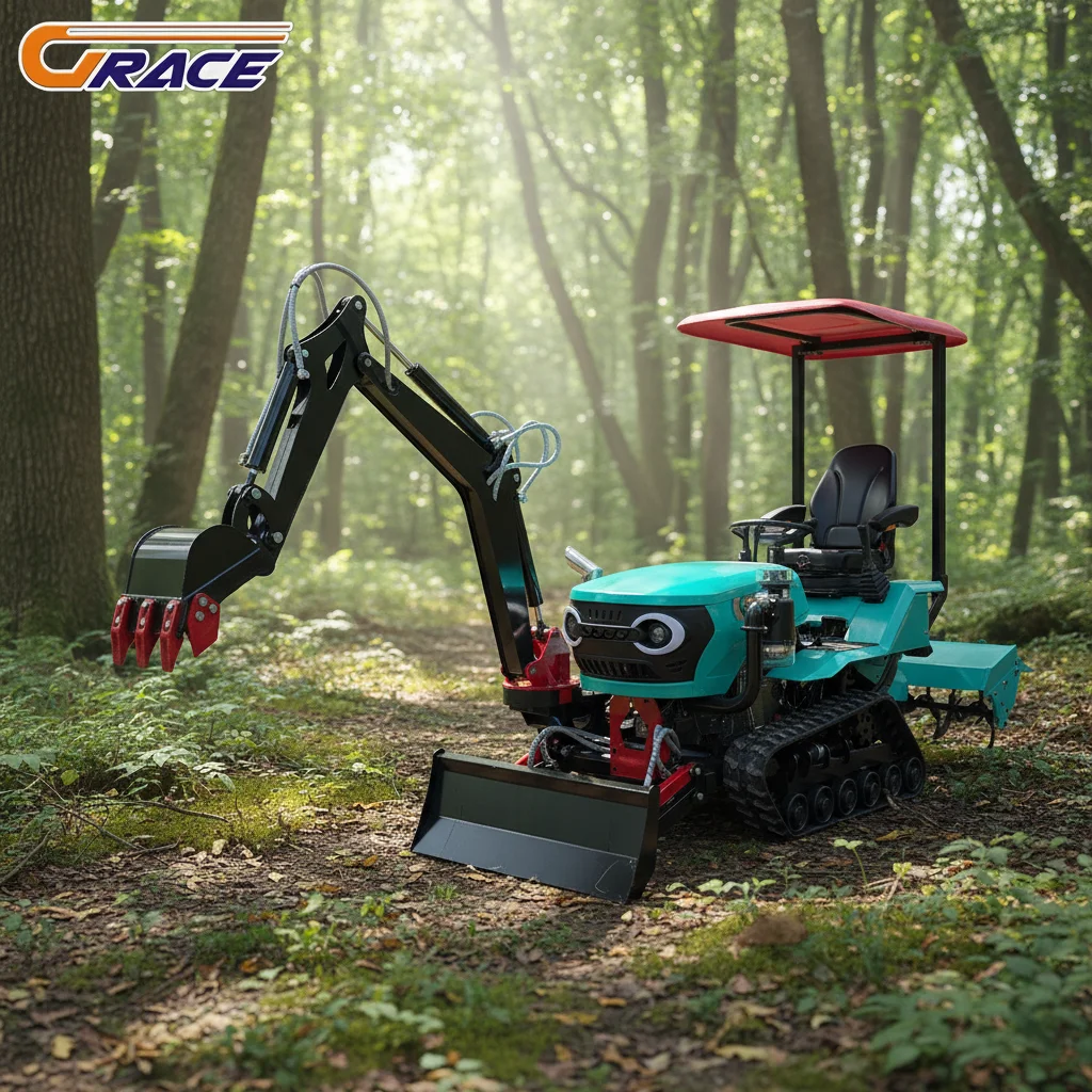 Customize Farm Crawler Tractor With Seeder And Fertilizer Spreader