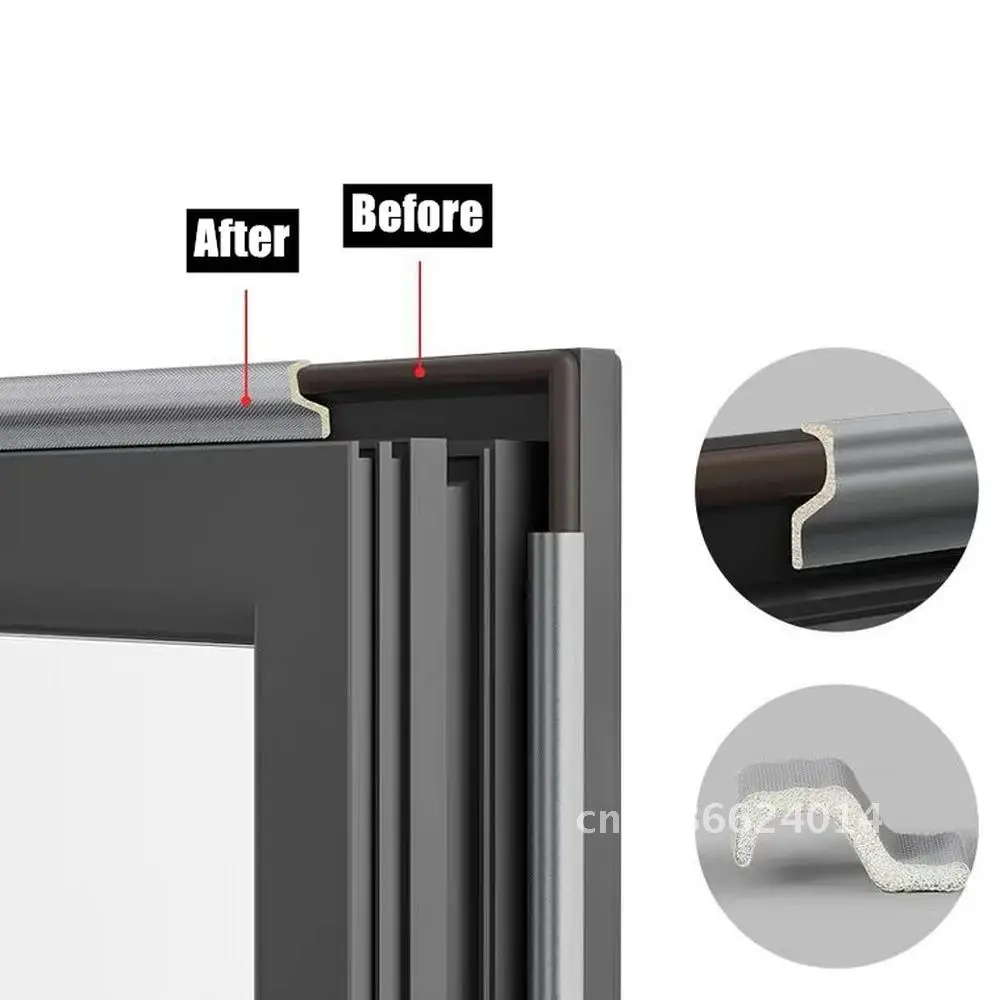 

Self-adhesive 2M Door Window Seal Insulation Foam Sealing Strip Soundproof Sealer for Sliding Door Window Draft Stopper