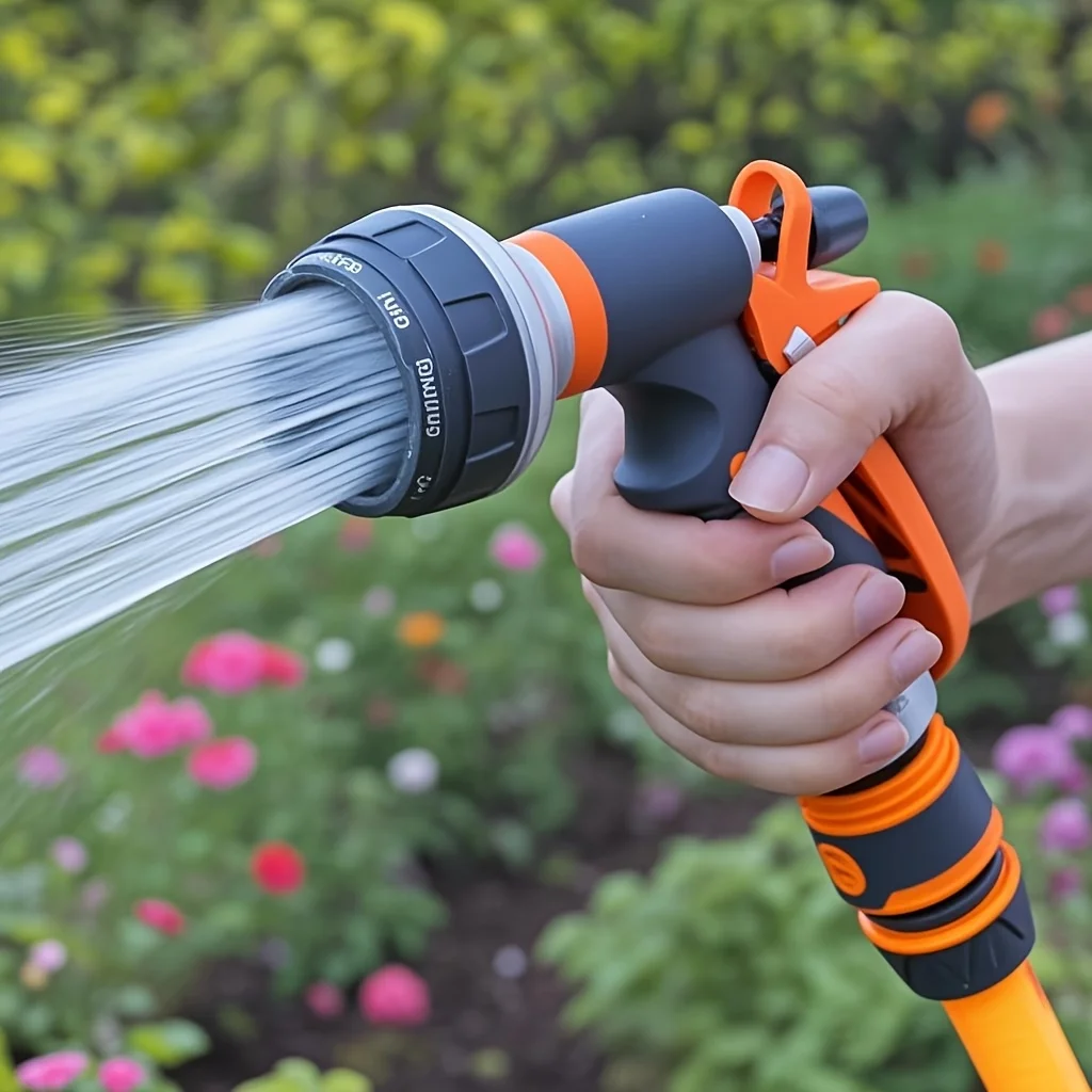 Garten-Bewässerungspistole mit 8 Modi, Hochdruck-Sprüher, Verstellbare Bewässerungsdüse für Pflanzen, Rasen und Garten – Detail 6