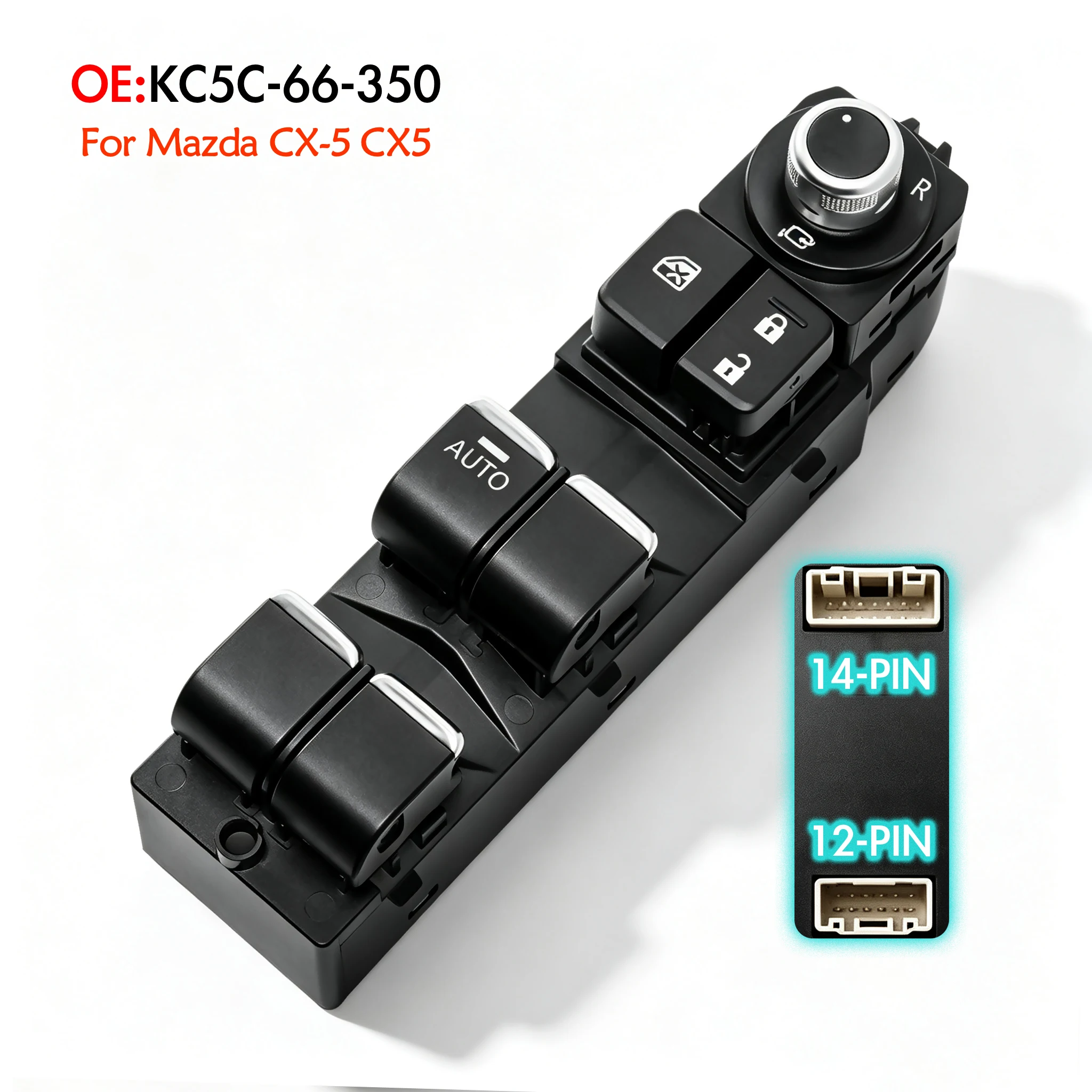 KC5C-66-350 For Mazda CX5 CX-5,Front Left Driver Side Electric Master Power Window Control Switch Glass Lifter Regulator Button