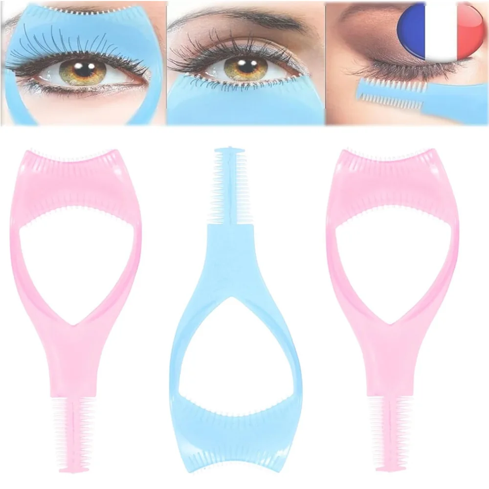 3er-Pack Mascara-Schutzkamm, Make-up Wimpernapplikator, Kosmetik-Mascara-Leitführung, Trennkamm für Ober- und Unterwimpern, Hilfsmittel