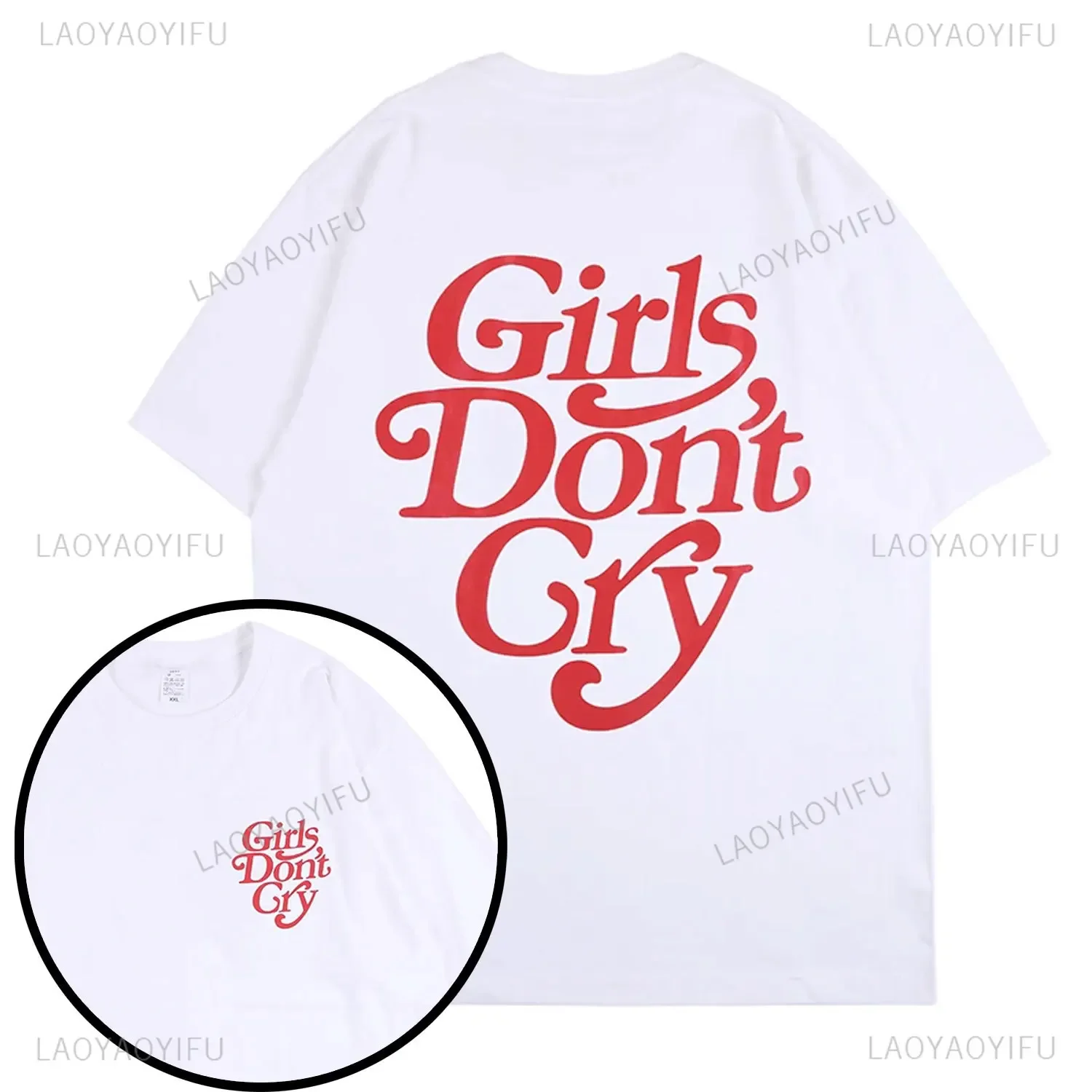 Girls Dont Cry Letters Print Funny Cute Cotton Shirt Graphic Shirt Women Streetwear Fashion Creativity Girl Novelty Short-sleev