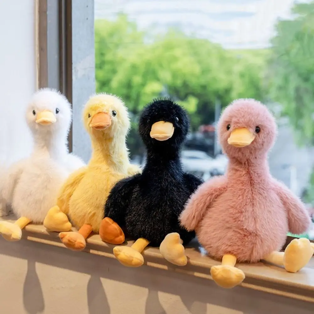 

Simulation Yellow Duck Plush Stuffed Animals Sleeping Long Hair Duck Plushies Kawaii Cartoon Duck Stuffed Doll Birthday Gifts