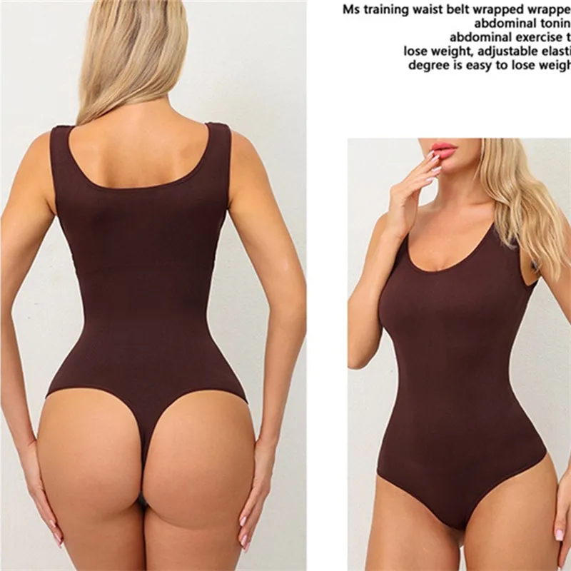 OWEQ Damen Bauchkontrolle, Shapewear, Bauchkontrolle, Po-Heber, Bodysuit zum Abnehmen, Taillentrainer, Sculpting, Tanga, Body Shaper