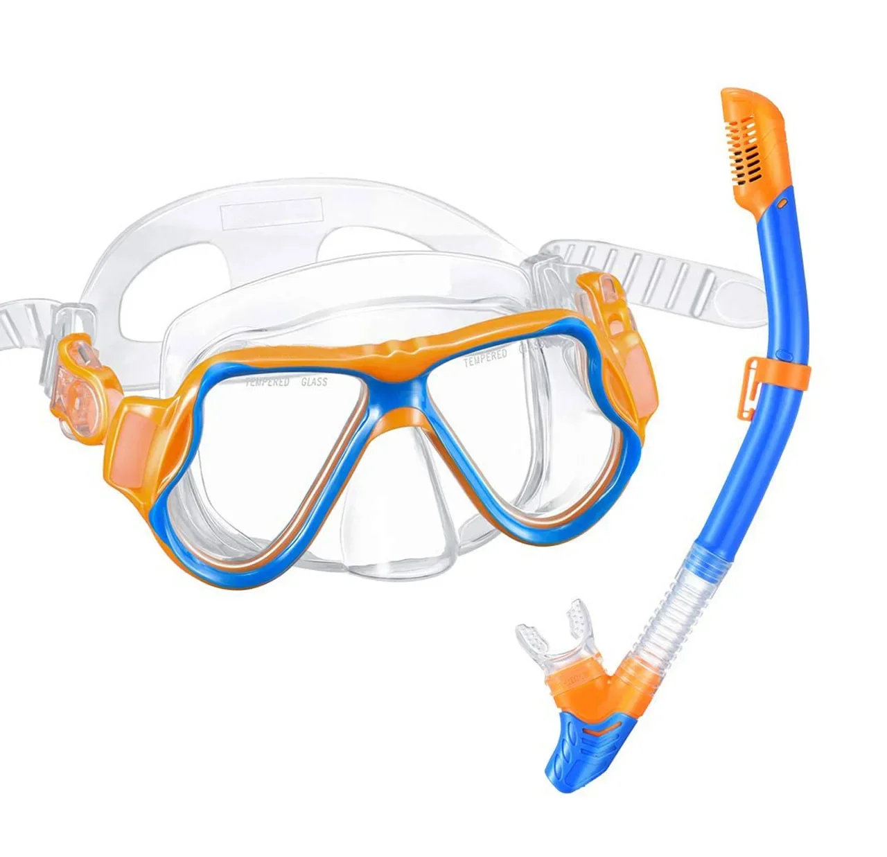 

Adult children's snorkeling set, snorkeling Sanbao anti-fog diving goggles, full dry breathing tube, parent-child travel set