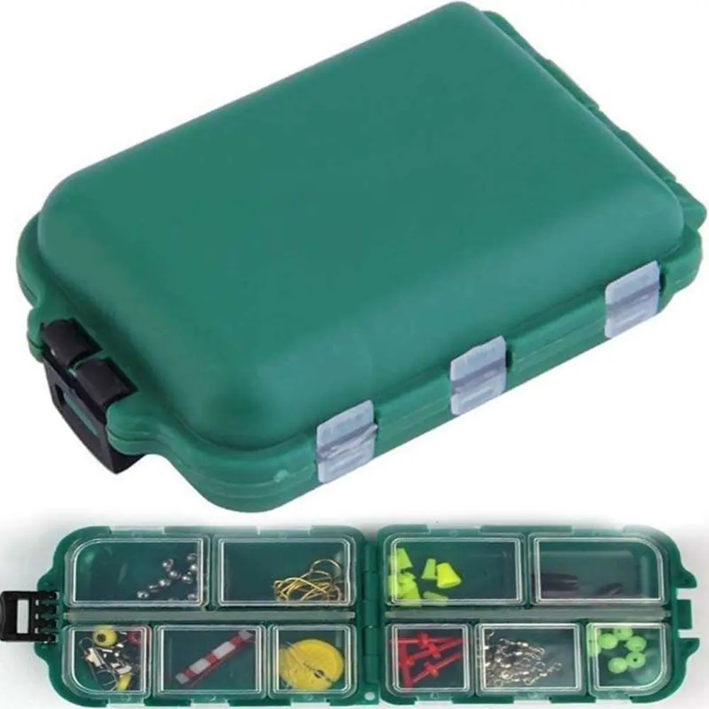 

Compartments Minnow Rig Eco-Friendly Plastic Baits Shrimp Fishing Tackle Storage Lure Case 10 Lattices Tool Box