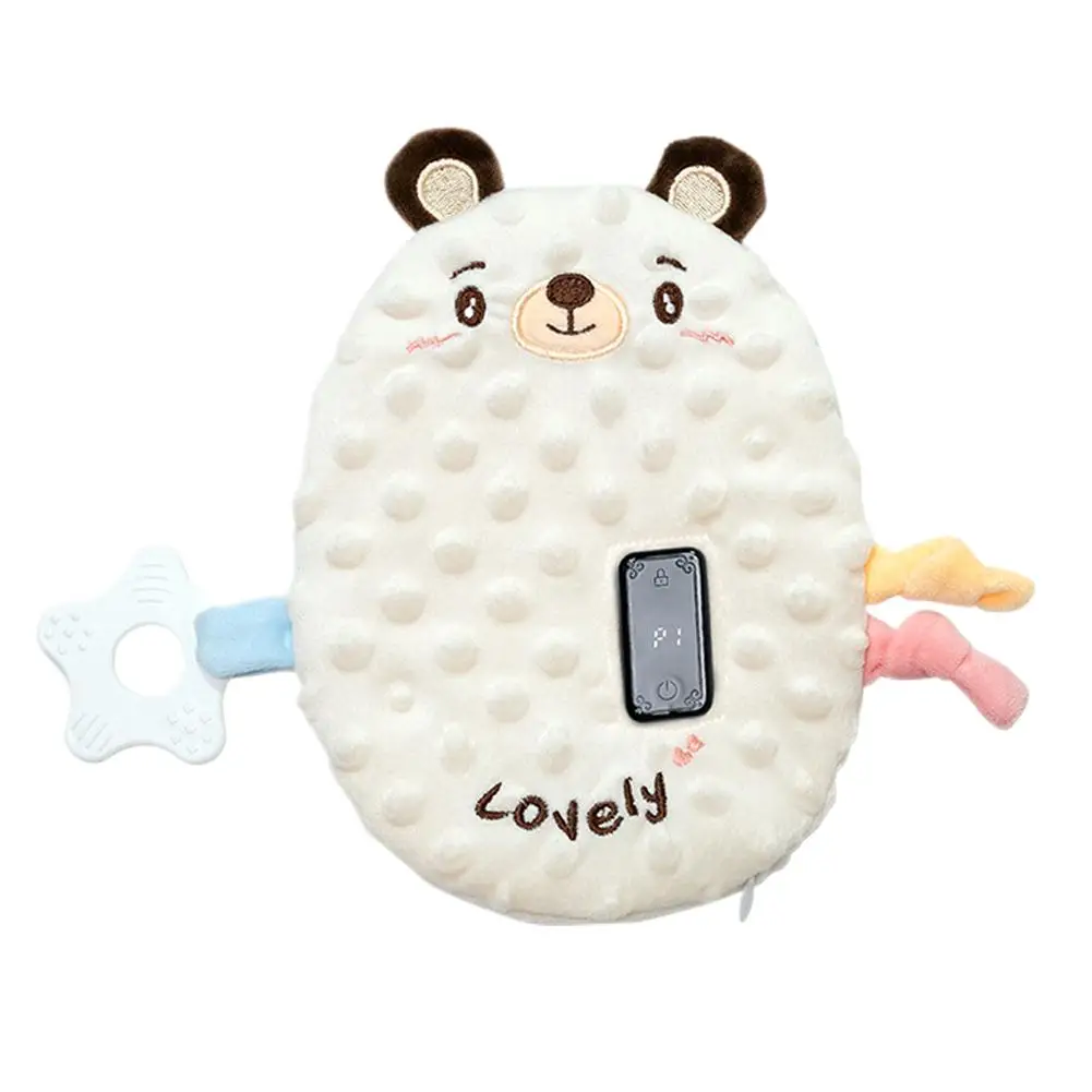 Elektrisch knuffel Ademend babyhoofdsteunkussen Anti-koliekontwerp Veilige stof Vibrerende stemmingsfopspeen voor babyslaapspeelgoed