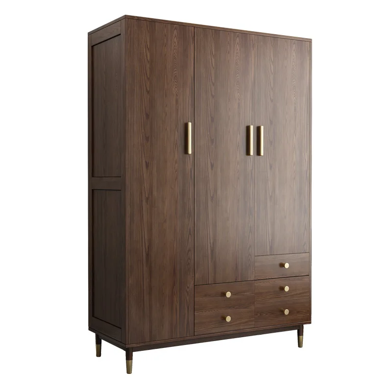 

All solid wood wardrobe, grey wood wardrobe, paulownia furniture, bedroom furniture, solid wood wardrobe, light luxury