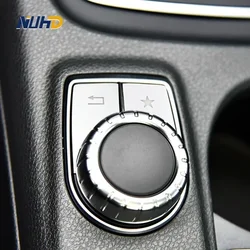 Center Console Multimedia Buttons Decals Decoration Cover Trim Stickers For Mercedes Benz C117 CLA X156 GLA W176 W246 A B Class