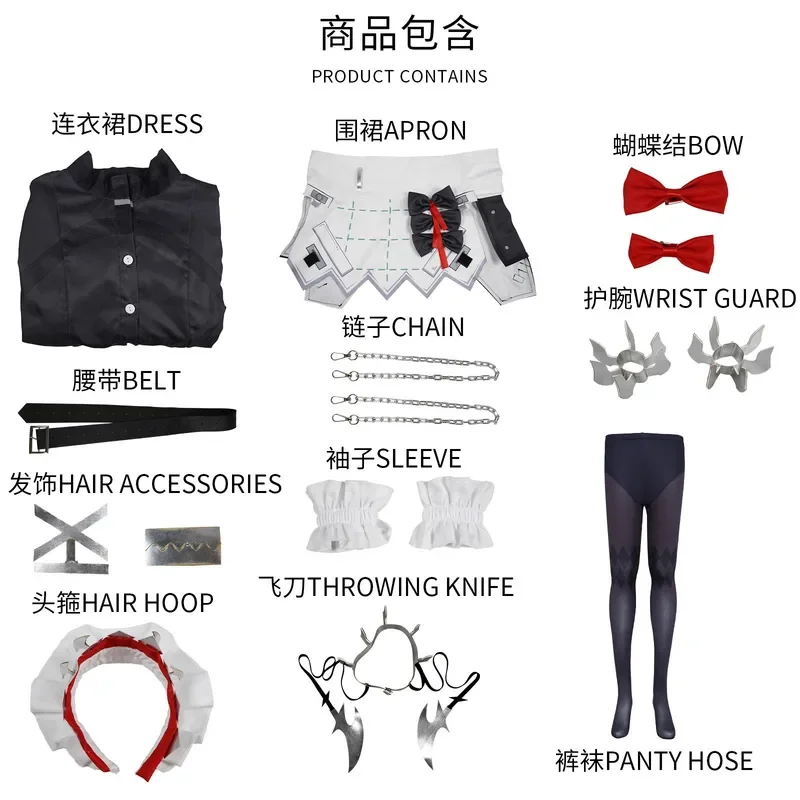 SN55In المخزون مجموعة كاملة Zenless منطقة صفر إلين جو تأثيري حلي ZZZ إلين جو تأثيري فستان مُصمم حسب الطلب الذيل شعر مستعار الدعائم الوصول $5Q @ 1