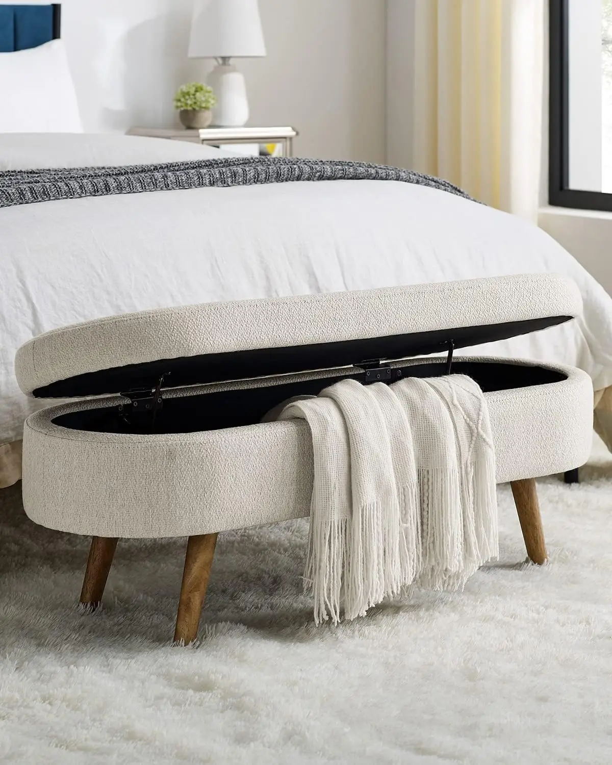 Oval Storage Bench 43.5