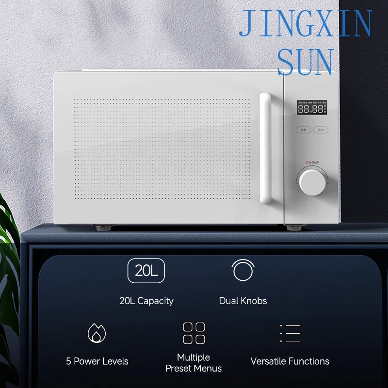 20L small touch turntable microwave oven multi-function automatic microwave oven