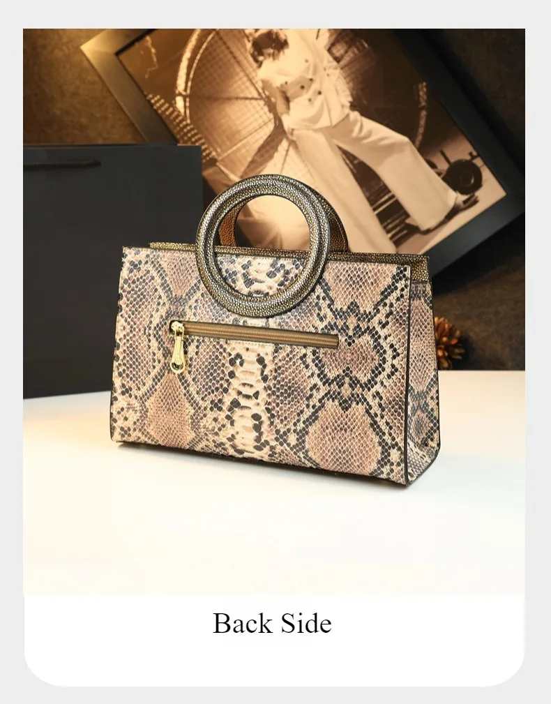 

Новая модная сумка через плечо с принтом под змею 2026 года, элитная ручная сумка-тоут класса люкс с большой вместимостью, универсальная, для женщин