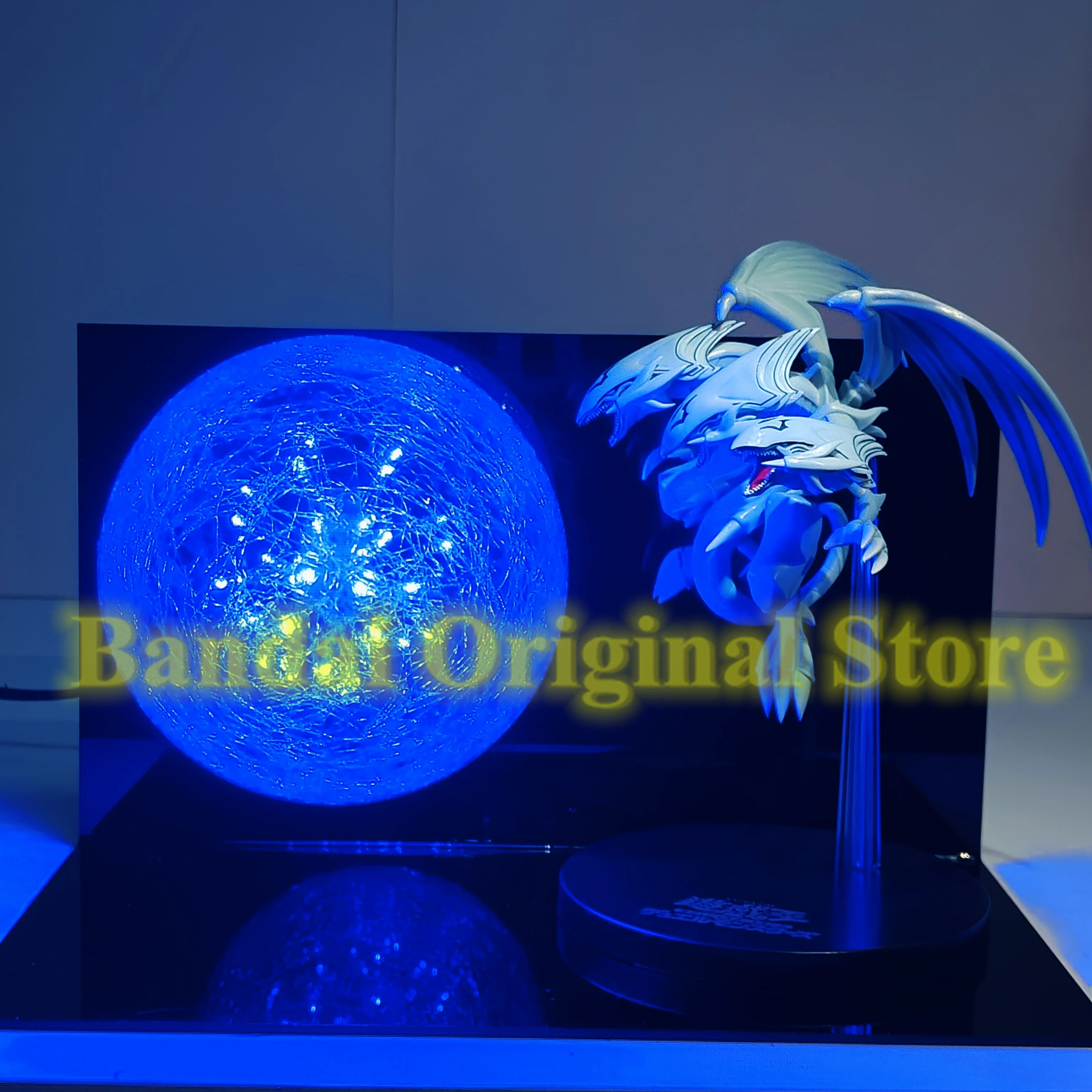 Original Konami Yu-Gi-Oh! Official Card Game Blue Eyes Ultimate Dragon Action Figure Toys DIY Atmosphere Light PVC Model Collect