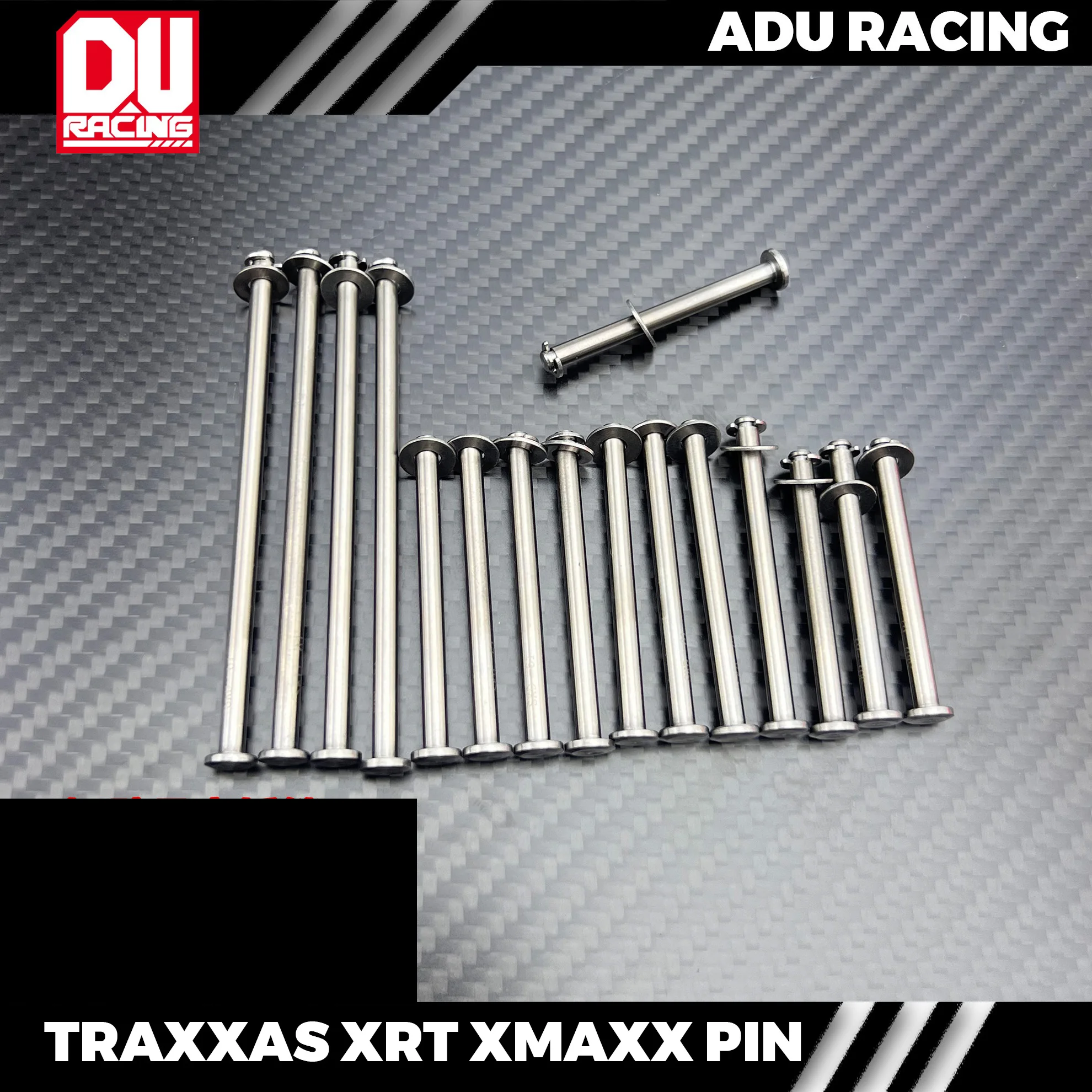 ADU RACING SKD61 HARD STEEL run through pin for TRAXXAS X-MAXX XRT