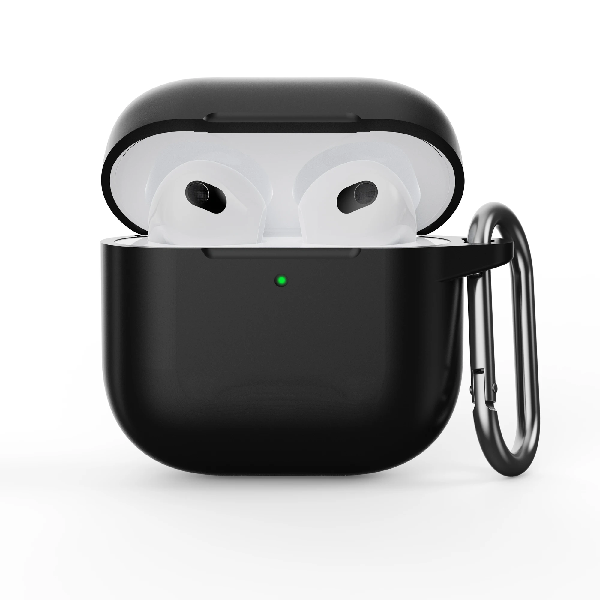 ew For Airpods 4 (2024) Coque تصميم سيليكون سائل ناعم بلون سادة مضاد للسقوط غلاف ناعم لأجهزة Airpods 4 غطاء Funda