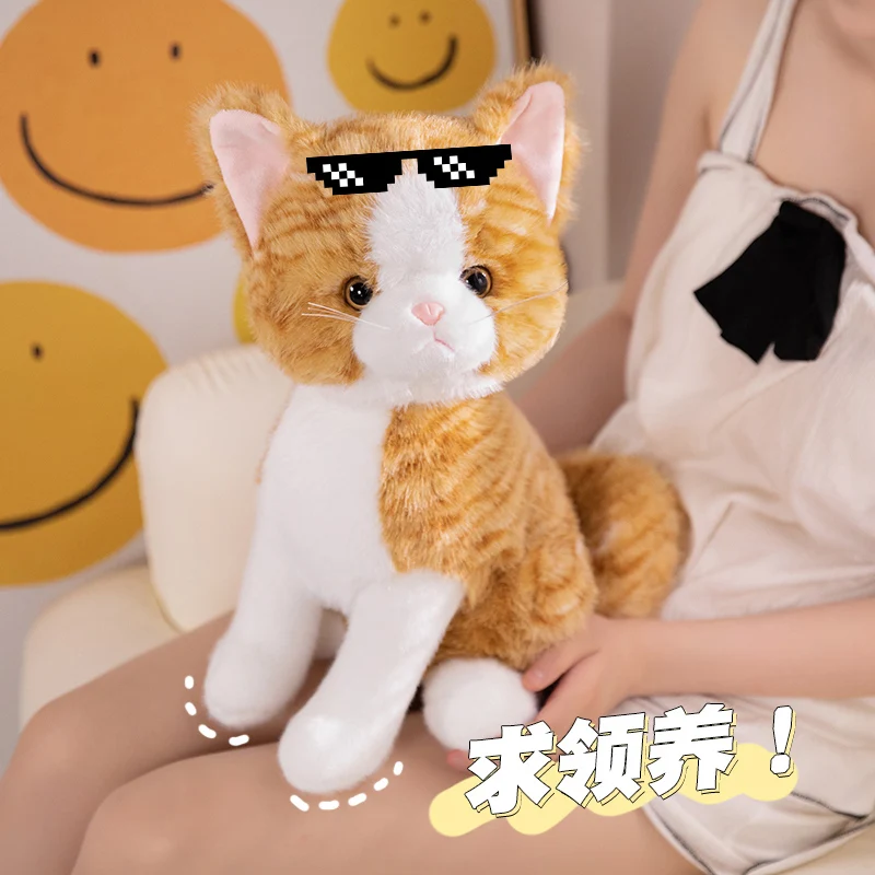 Cute Stuffed Pause Office Nap Pillow Soft Sitting Cat Pillow Plush Toys  Bed Sleep Pillow Home Decor Gift Doll Birthday