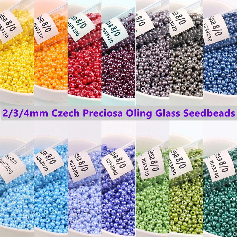 2/3/4mm Czech Preciosa Oling Natural Colors Glass Seedbeads High Flash Round Spacer Beads Charm For DIY Jewelry Bracelet Make