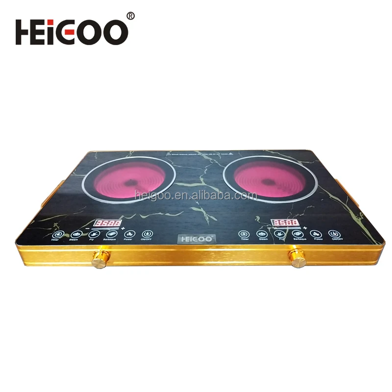 Home Kitchen Appliances Double Burners Electric Hob Infrared Cooktop Ceramic Cooker Stove