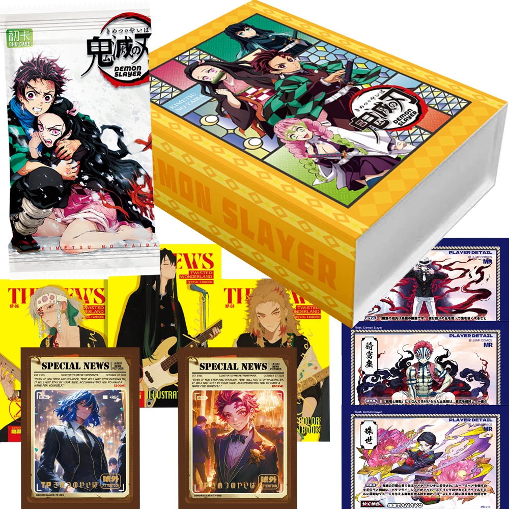 

Japanese Anime Demon Slayer Collection Cards for Fans Kamado Nezuko Kanroji Mitsuri Character Classic Transparent Cards Toy Gift