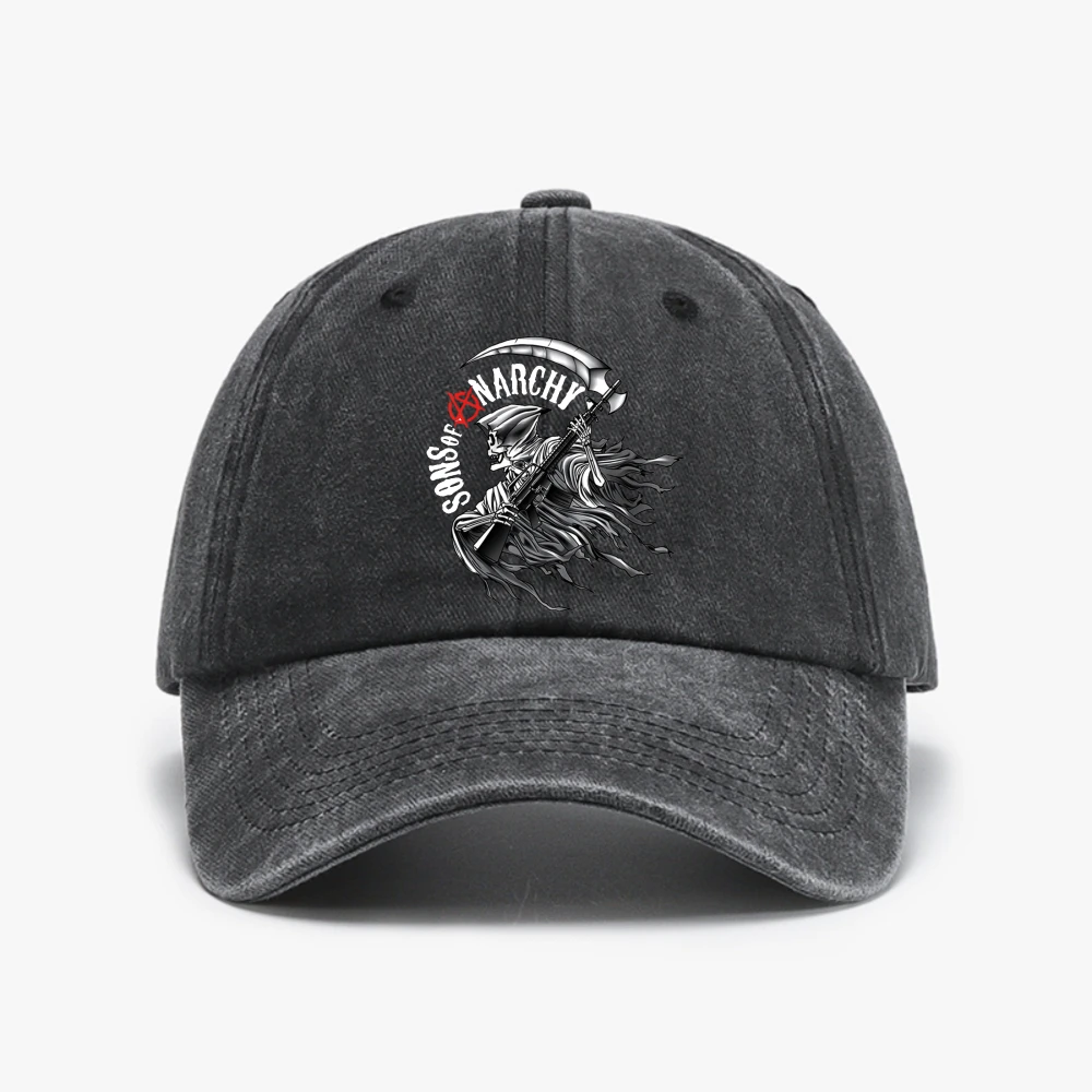 

men Adjustable Solid Color Baseball Cap Sons Of Anarchy For Reaper Crew Fitted Distressed Washed denim caps Golf hat