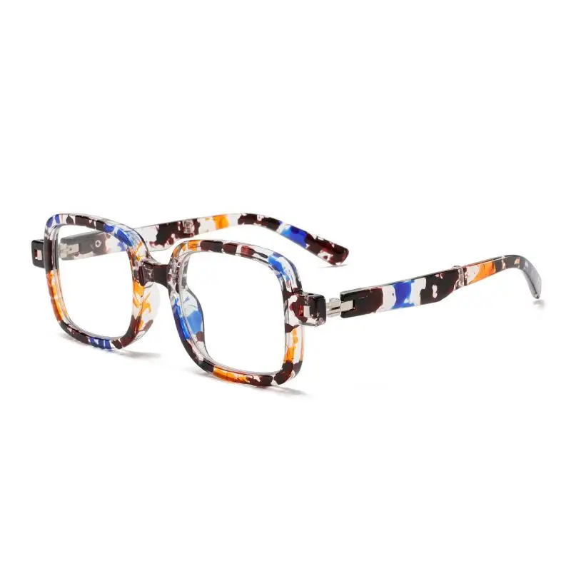 نظارات قراءة جديدة مريحة بإطار مربع، تحجب الضوء الأزرق، سهلة التخزين، مناسبة للعيون المتقدمة في العمر، للاستخدام عبر الحدود