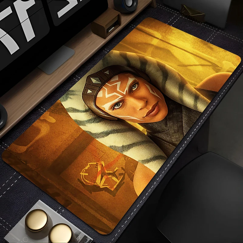 

Gaming Star Wars Ahsoka Tano Mouse Pad Desk Mat Gamer Professional Premium Mousepad Speed Control Accessories Keyboard Pad