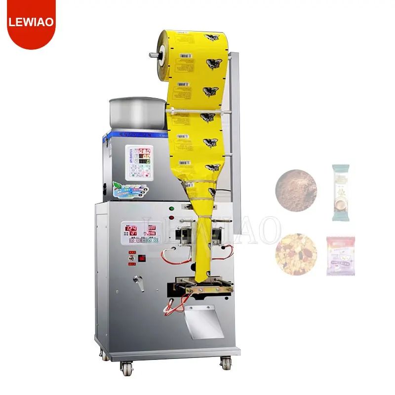 Multi-Function Automatic Pouch Food Grain Granule Spice Sachet Powder Back Seal Dispensing Weighing Packing Filling Machine