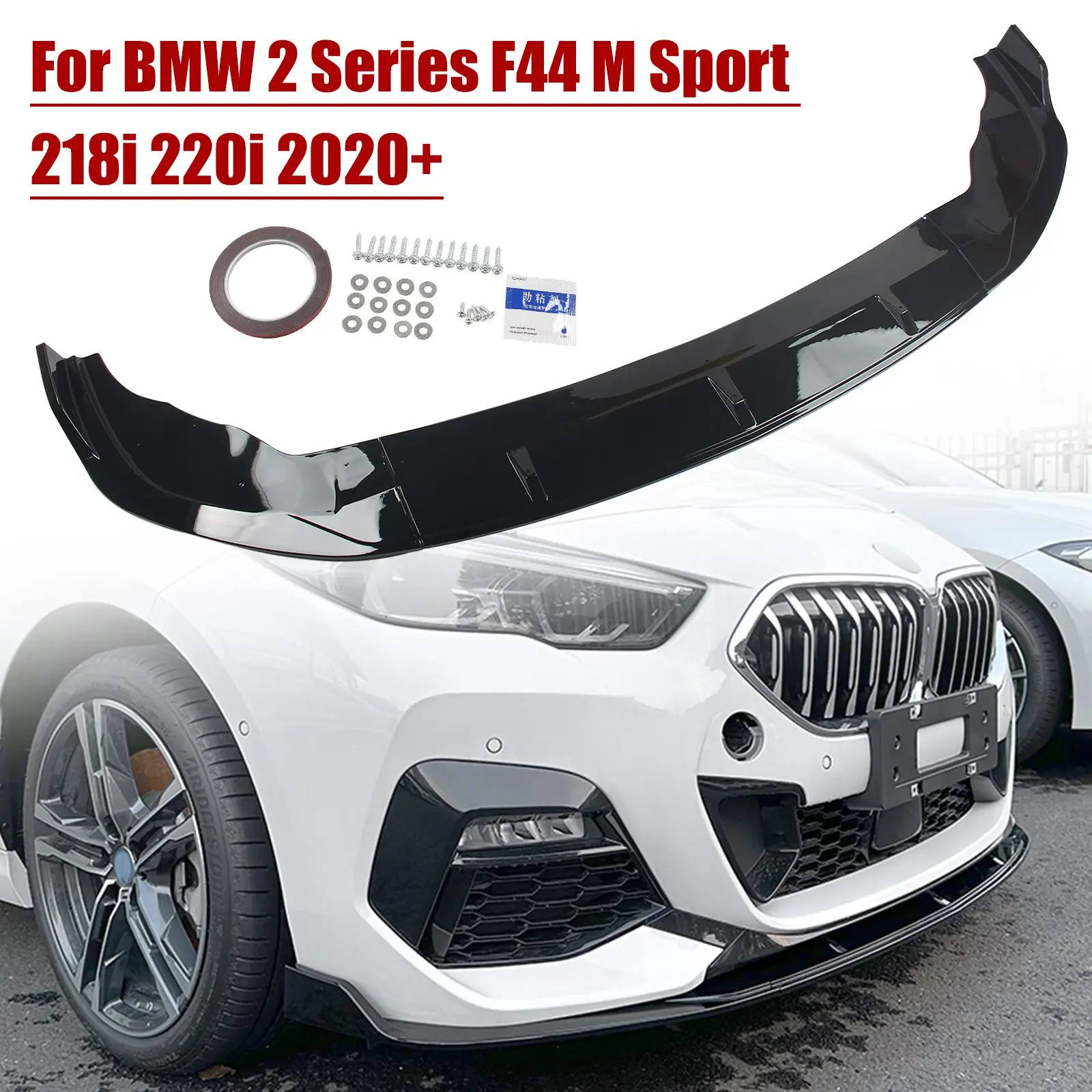 

For BMW 2 Series F44 228i 220i M235i M Sport 2020-2023 Front Lower Bumper Lip Spoiler Car Modification Body Kit Bumper Diffuser