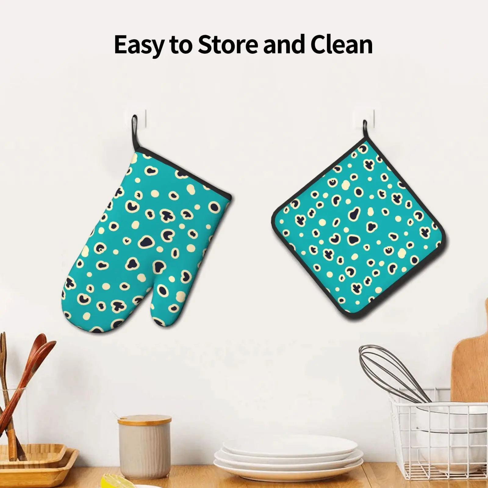 2pcs/set Anti-Scalding Microwave Gloves Insulation Pads Thickened Heat-Resistant Kitchen Oven Baking Barbecue Tools - view 6
