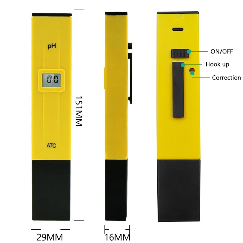 PH Meter Digital PH Tester Kualitas Air Alat Ukur Keasaman Kolam Air Akuarium Hidroponik Home Brew 0-14pH