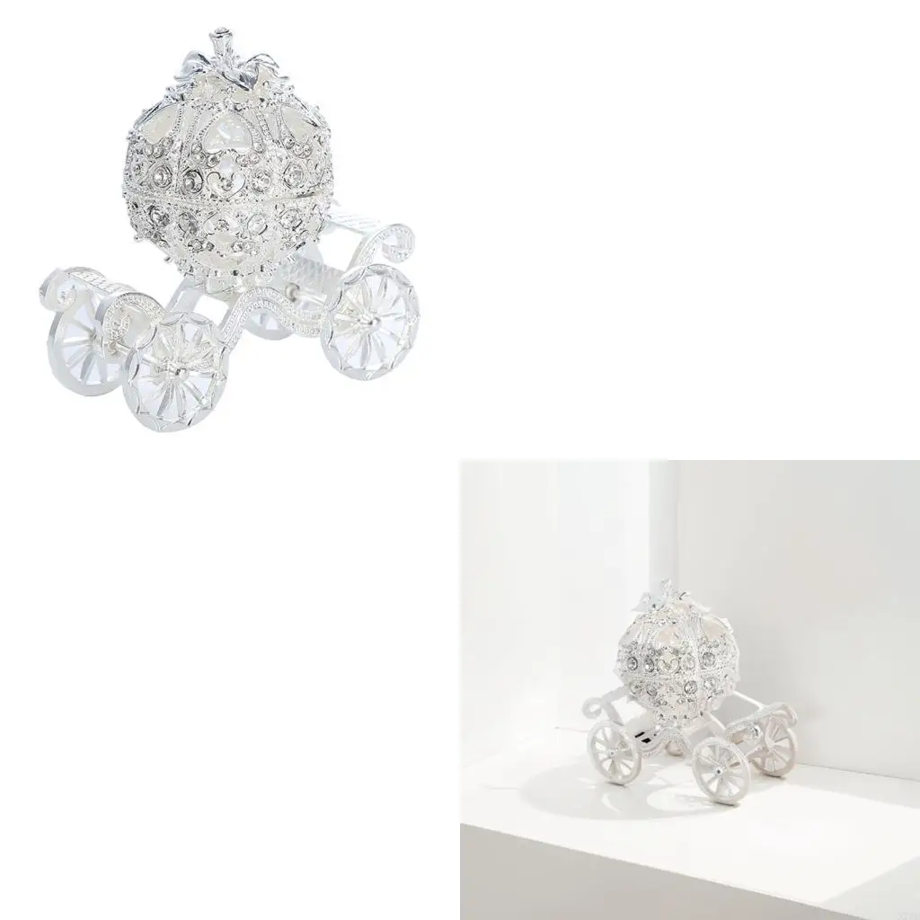 

Intricate Halloween Carriages Jewelry Storage European Metal Art Decors For Bedroom