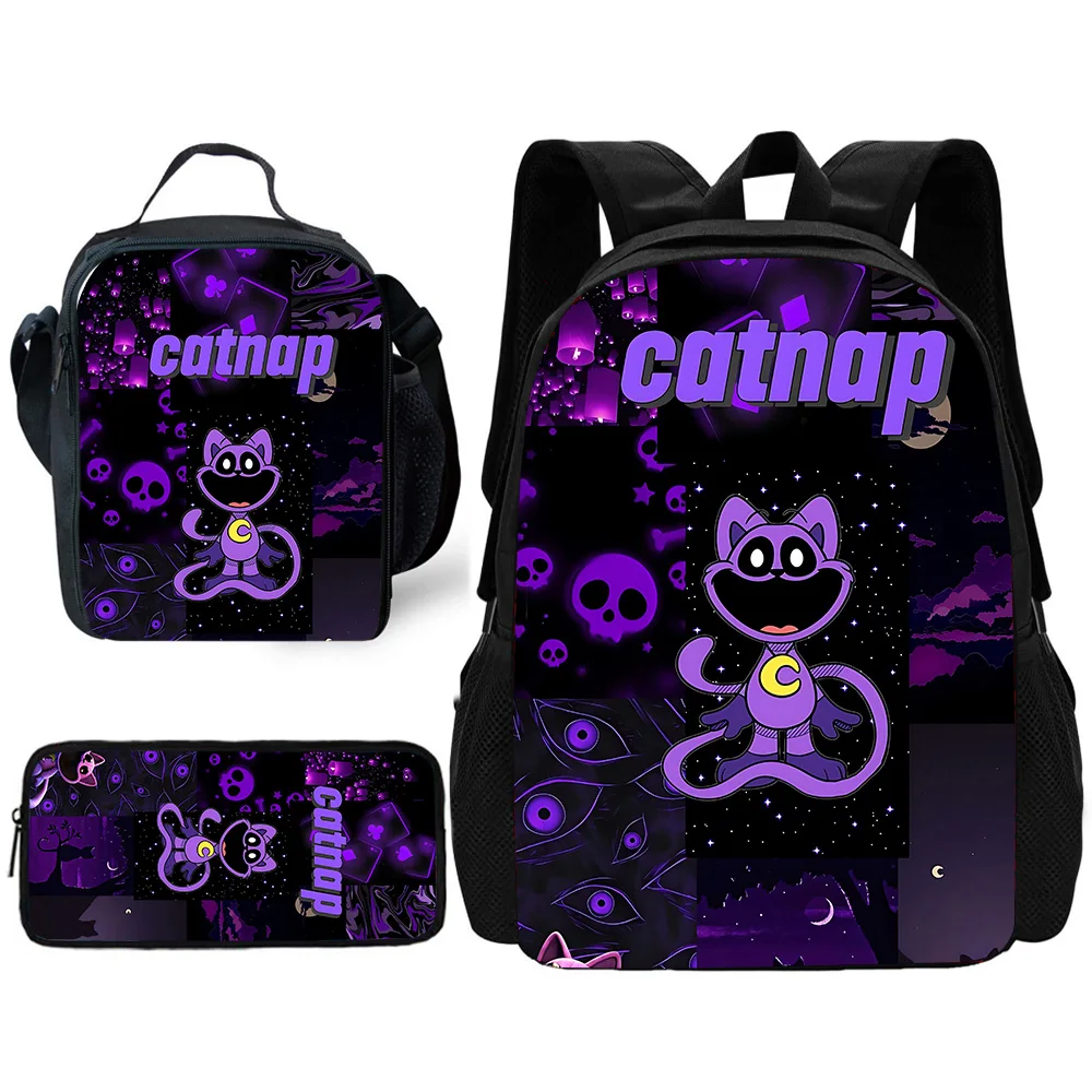 Child School Cute For Smilings Critters Backpack with Lunch Bags ,Pencil Bags ,School Bags for Boys Girls Best Gift