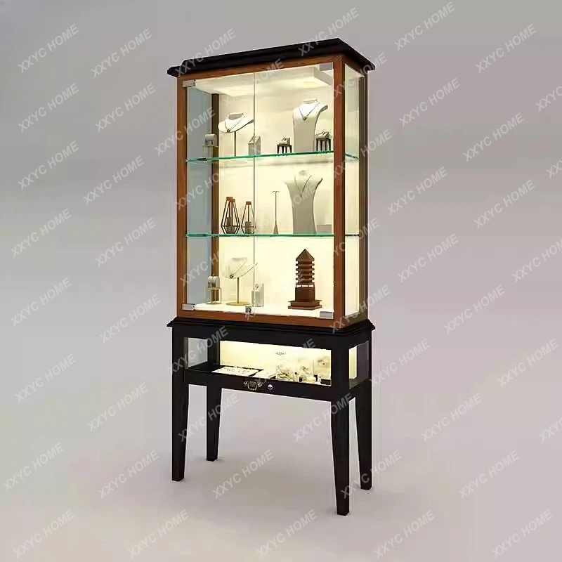 HHHHJewelry Store Jade Jewelry Display Cabinet Display Glass Cabinet
