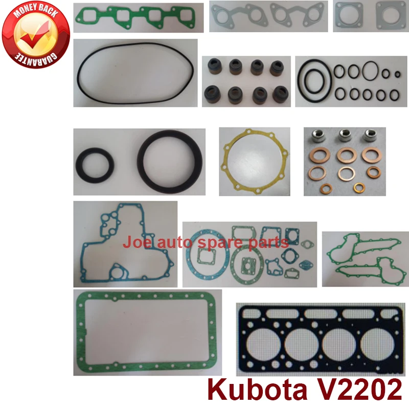 complete repair Overhaul engine full gasket set kit for Kubota engine: V2202