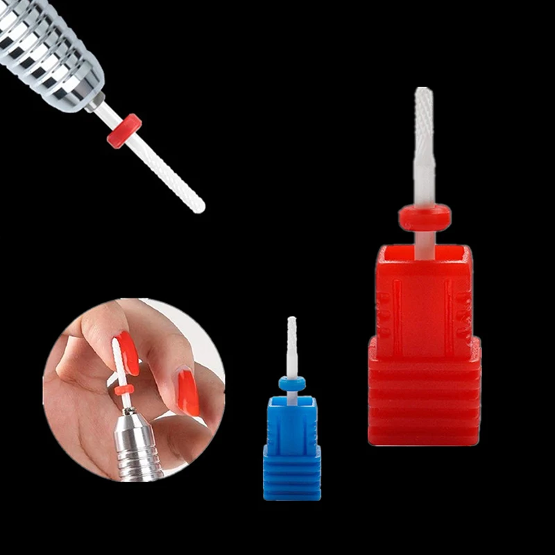 Brocas de cerâmica para unhas, trompete, para broca elétrica, ferramentas de manicure e pedicure, máquina de polimento de unhas, acessórios, equipamentos