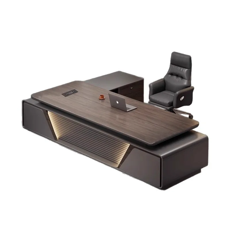 

Комплект офисной мебели: стол руководителя, кресло для президента, коммерческий офисный стол-комбинация